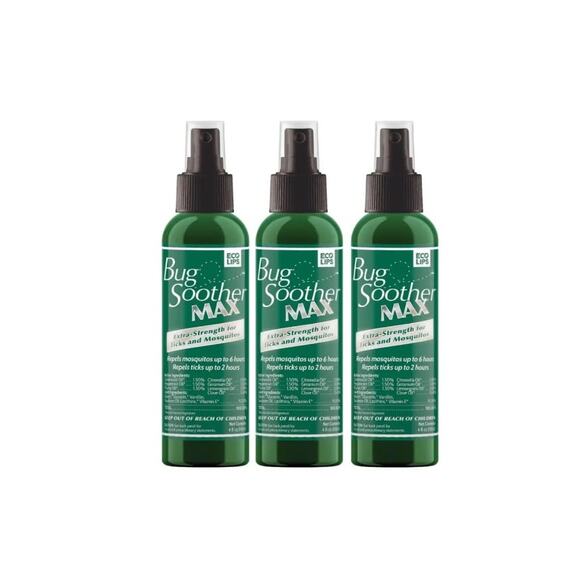 New 3 Pack BUG SOOTHER MAX Repellant Spray 4 oz each Natural - Picture 1 of 1